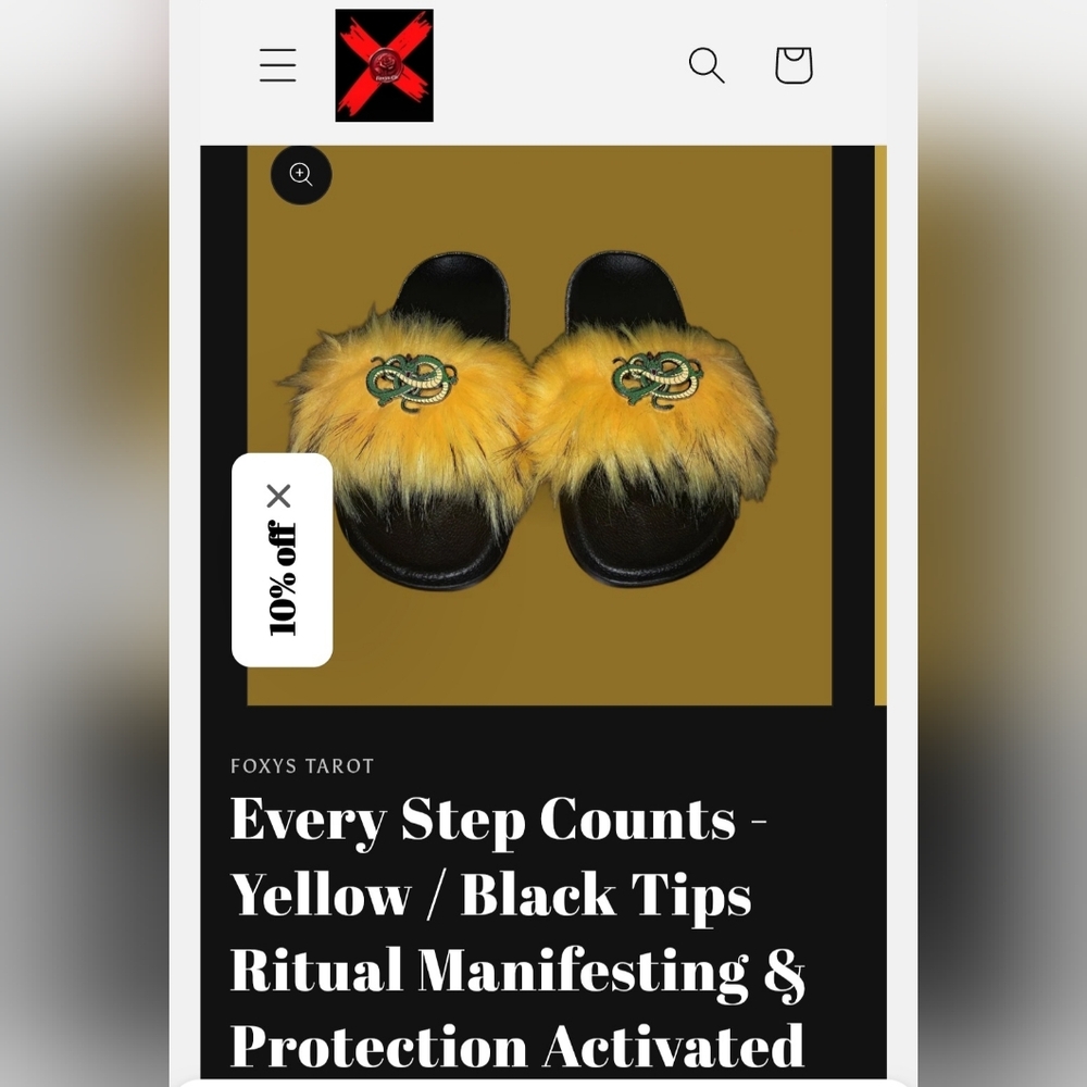 Every Step Counts -Yellow & Blk Tips Ritual Manifesting & Protection Activated